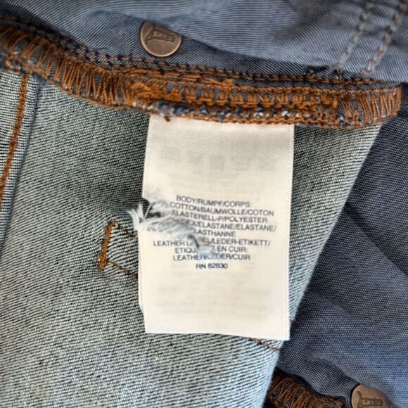 LANDS END Jeans Dark Wash Mid Rise Curvy‎ Skinny Size 8 Petite - Picture 10 of 10